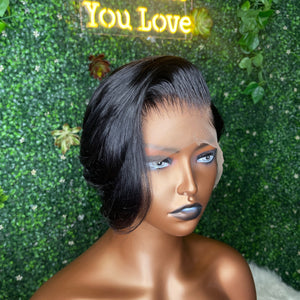 Ms Gorge Bleach Knotted Preplucked Cut And Styled Custom Lace Front Machine Made