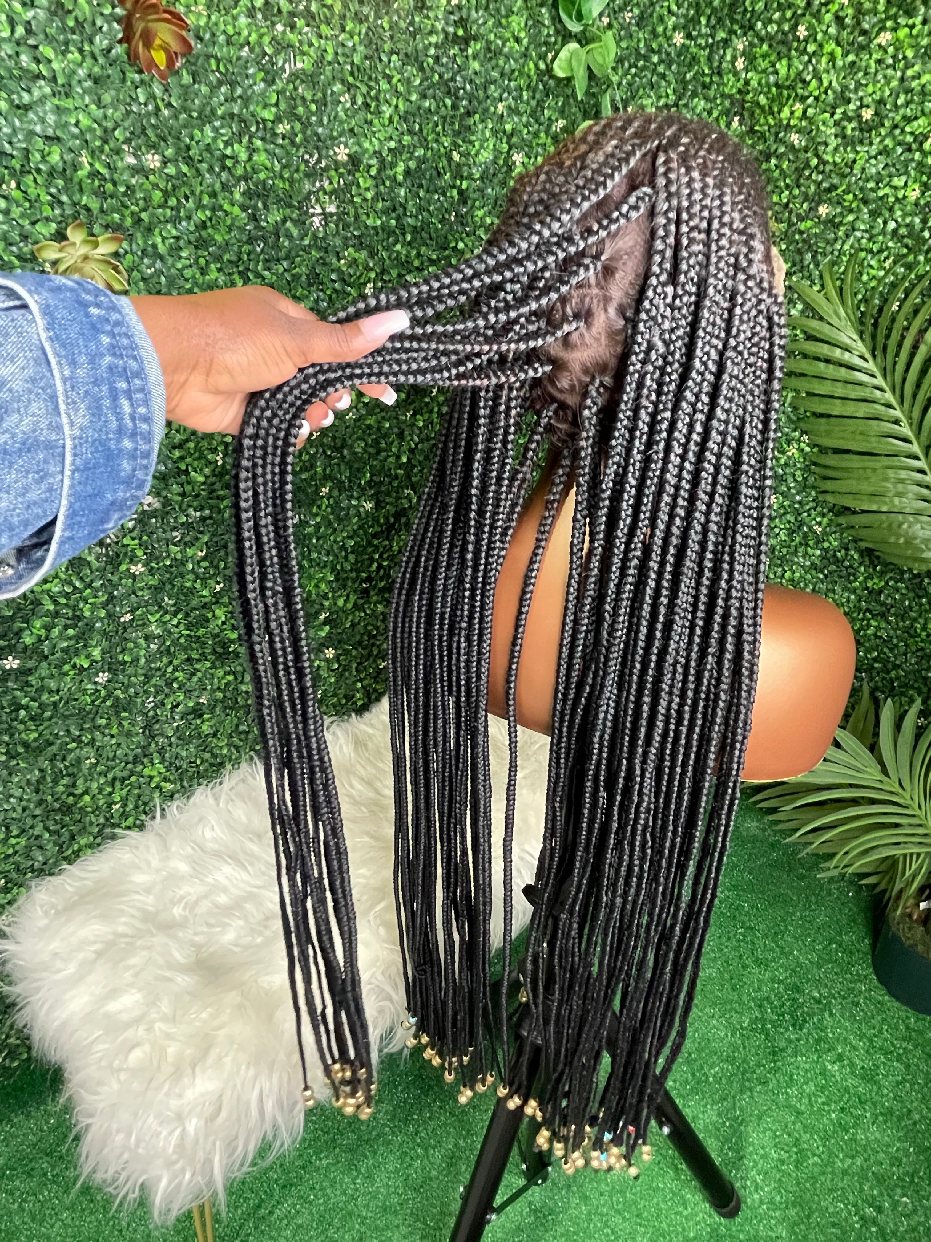 Full Lace Swiss Lace Unit Women's Wig With Beads