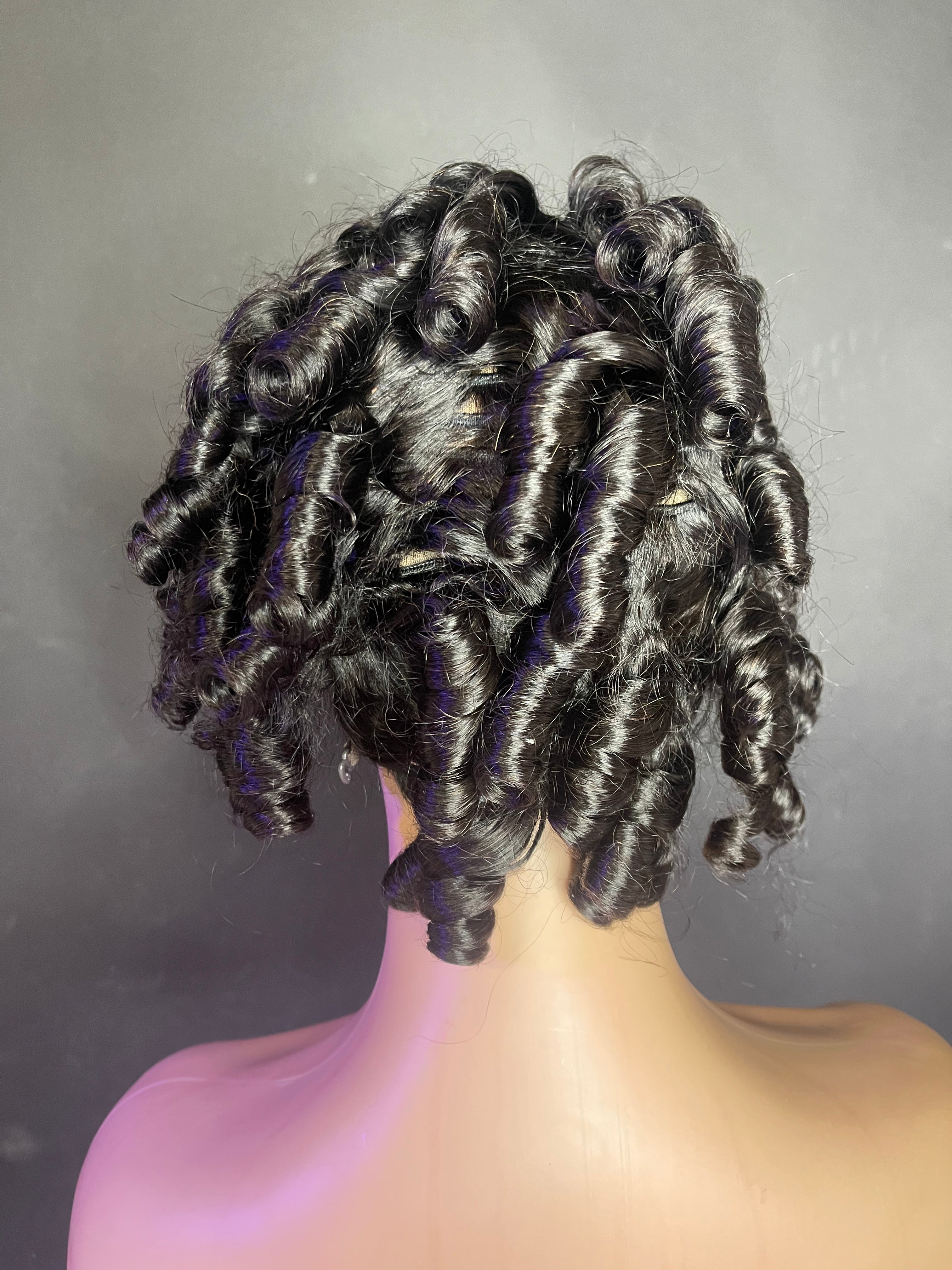 Curly Bob Wig Wave Brazilian Hair Lace Front Women's Wig