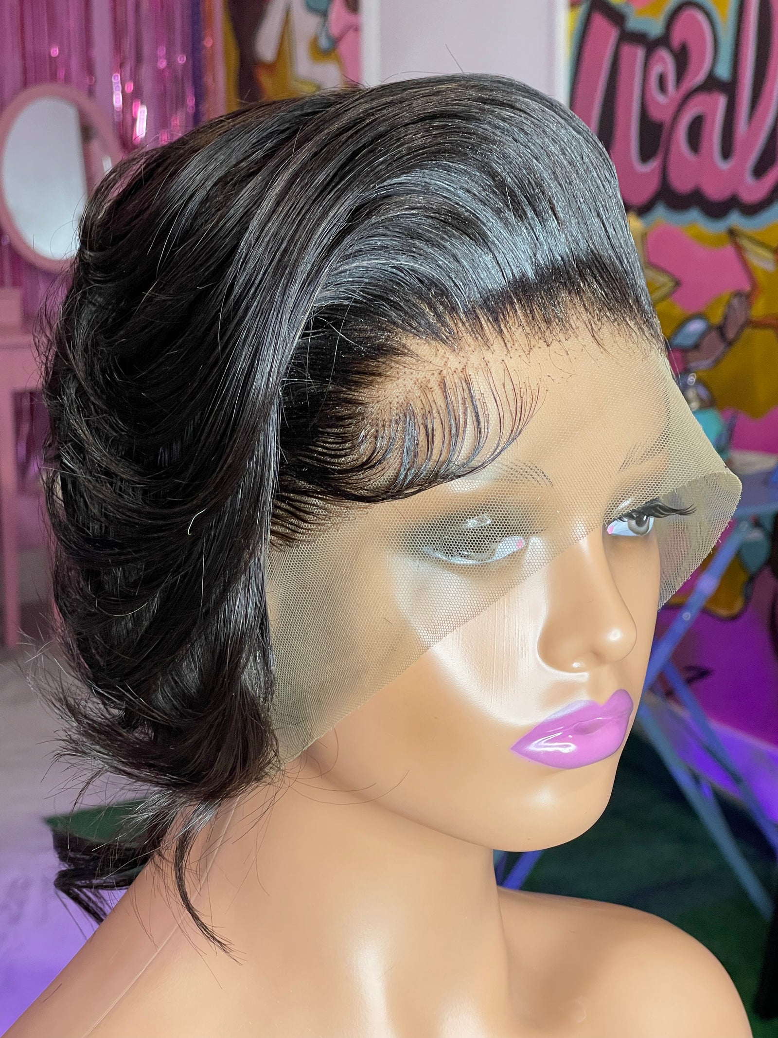Ms Gorge Bleach Knotted Preplucked Cut And Styled Custom Lace Front Machine Made