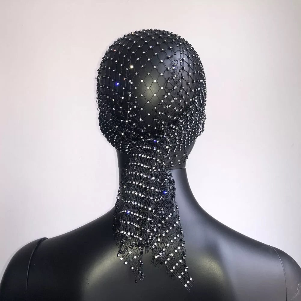 Black Crystal Mesh Women's Scarf Jewelry for Any Occasions