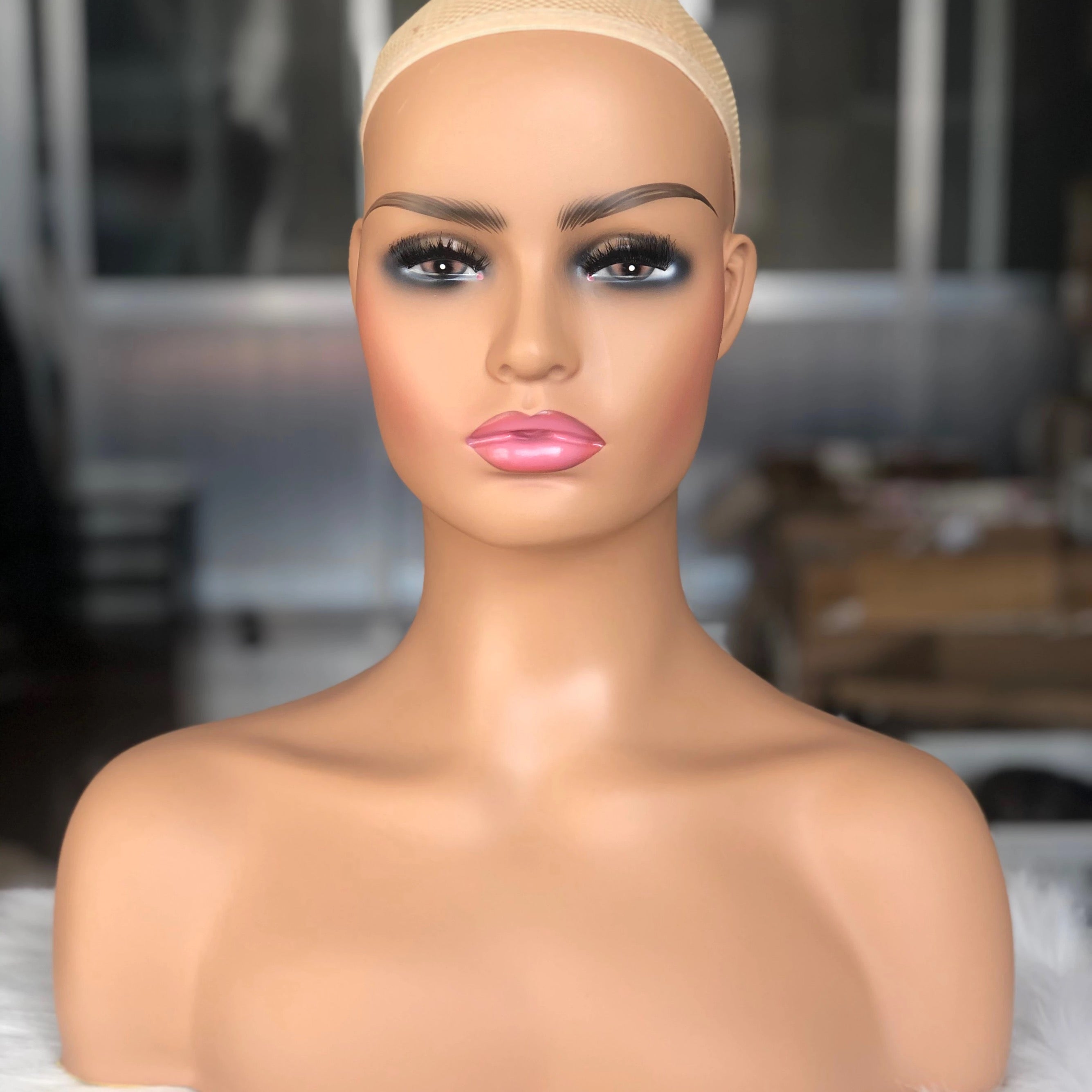 Top Quality PVC  Silicone Mannequin Women's Wig Head