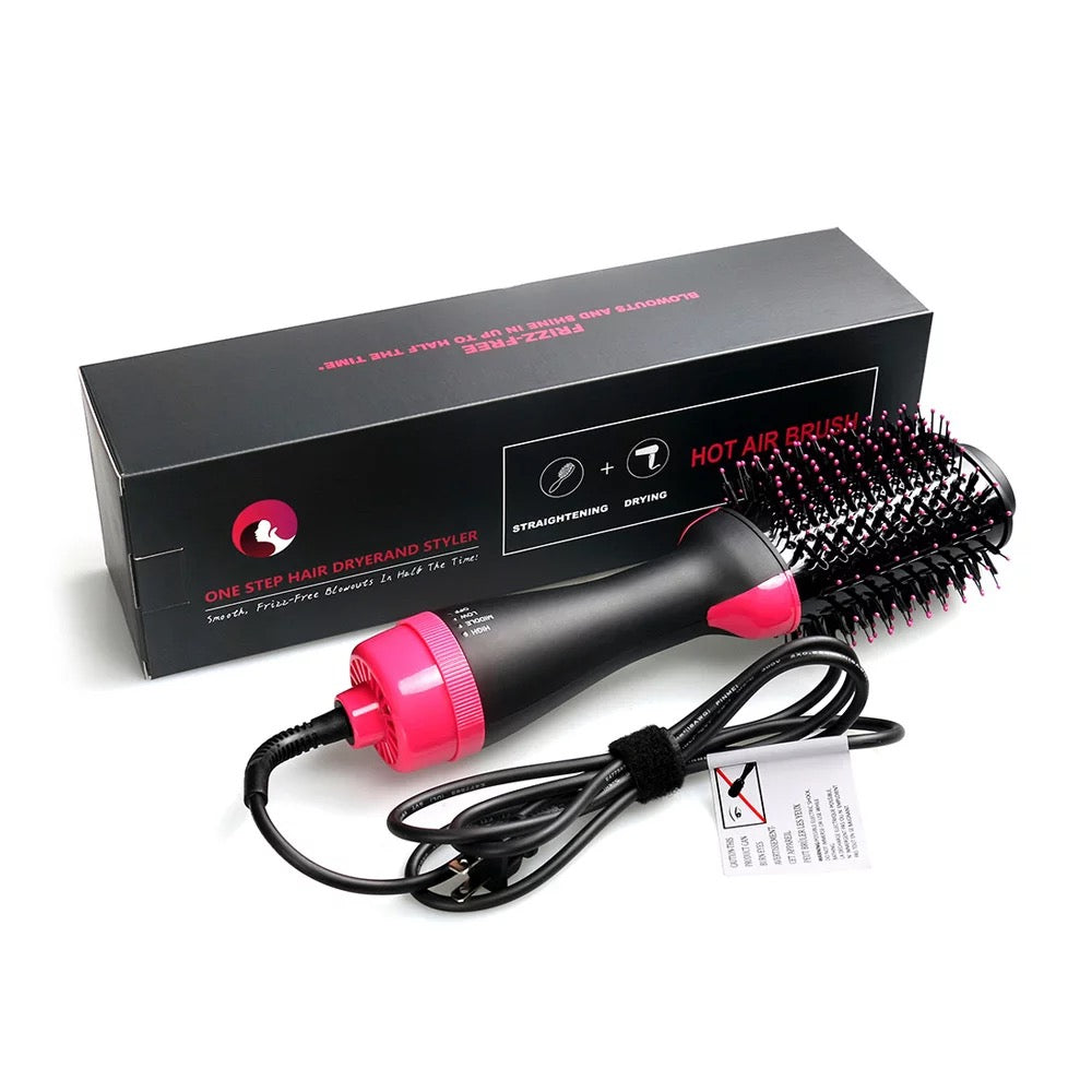 3 in 1 Rotating Straightener Hair Dryer Brush for Moisture & Shiny Hair