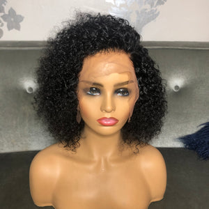 Medium Brown Swiss Lace Curly Sue