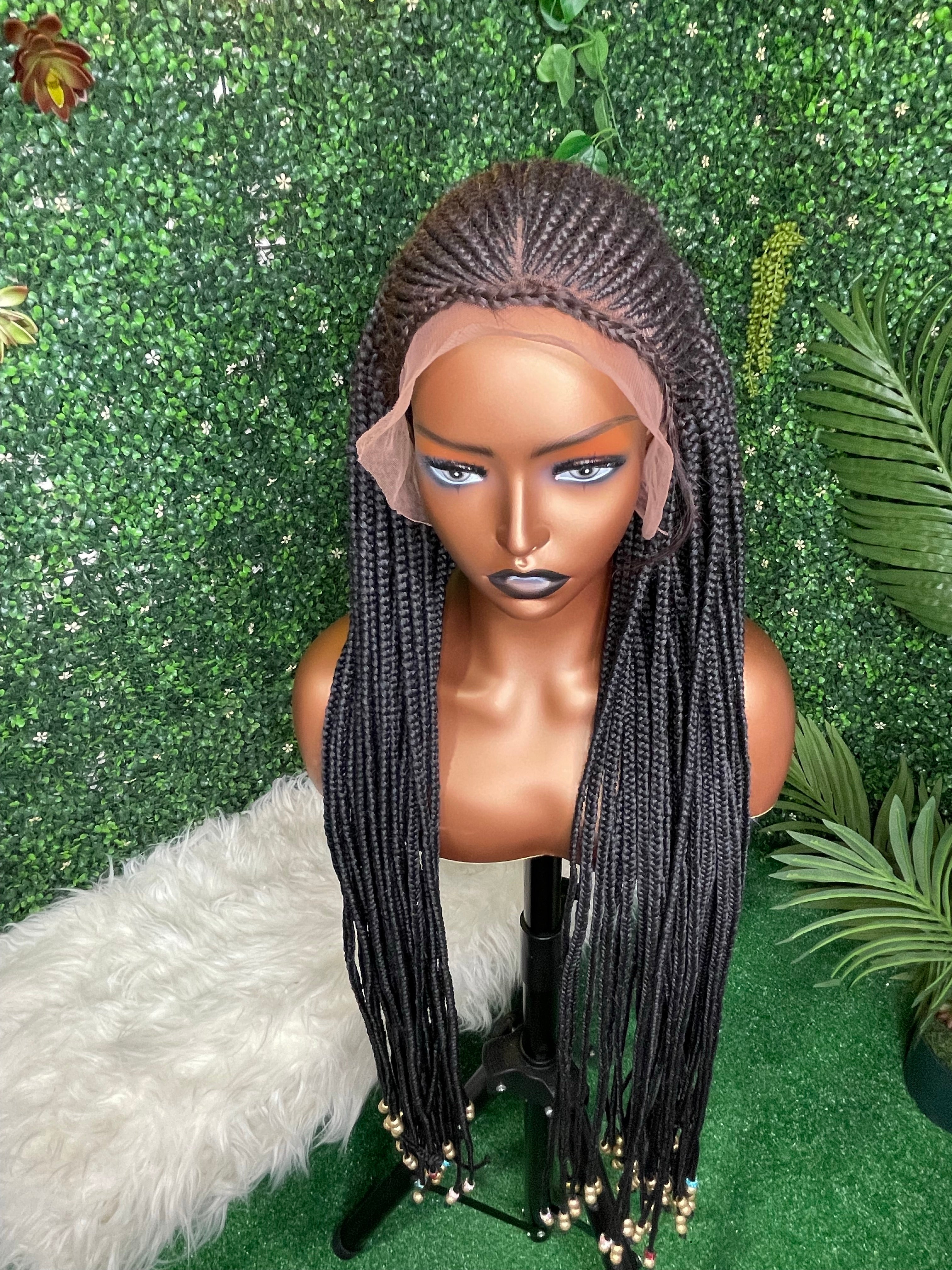 Full Lace Swiss Lace Unit Women's Wig With Beads