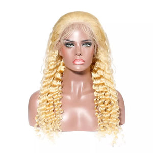 Natural 613 Deep Wave Hair Swiss Lace Front Wig