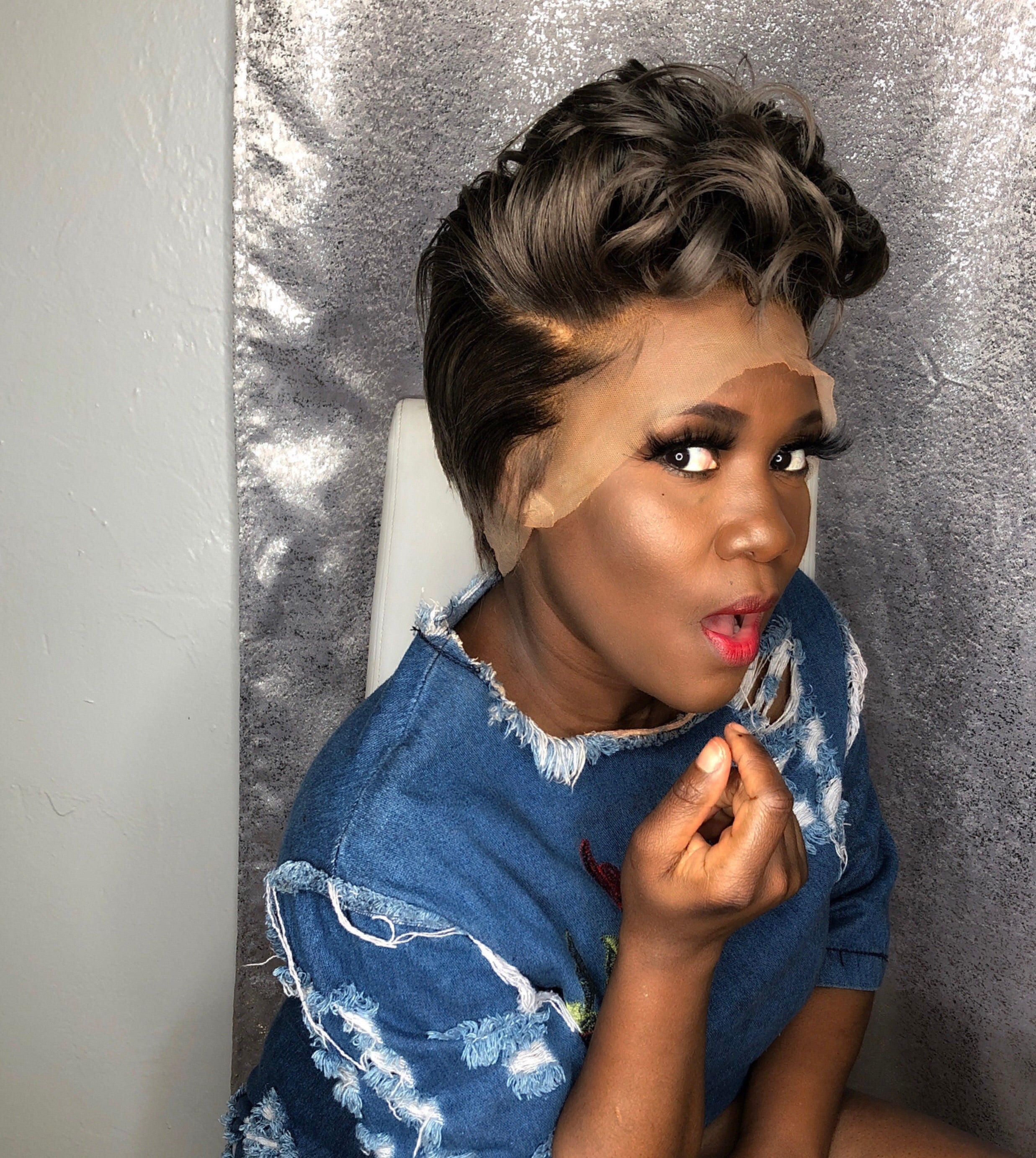 Smokey Grey Custom Women's Wig