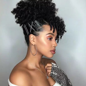 Curly Ponytail With Bang No Lace Women's Wigs