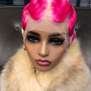 Pinky Swiss Lace Wave 613 Women's Wig