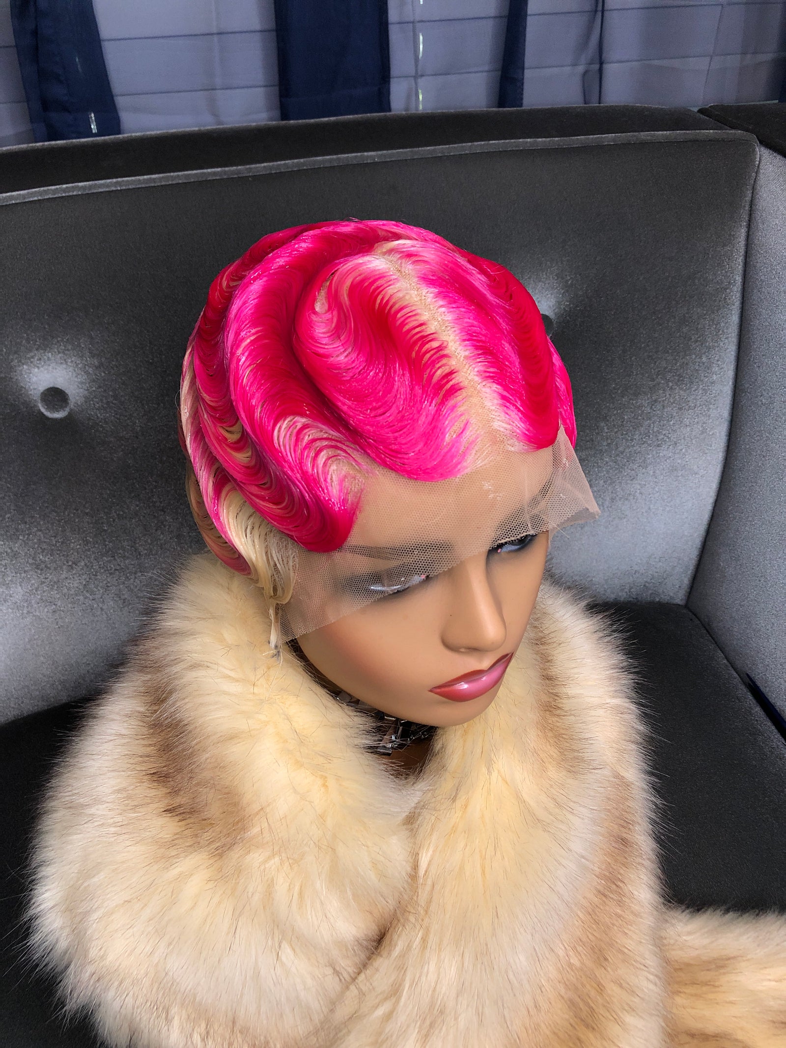 Pinky Swiss Lace Wave 613 Women's Wig