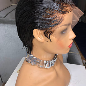 Swiss Lace front Rih Boycut Women's Wigs