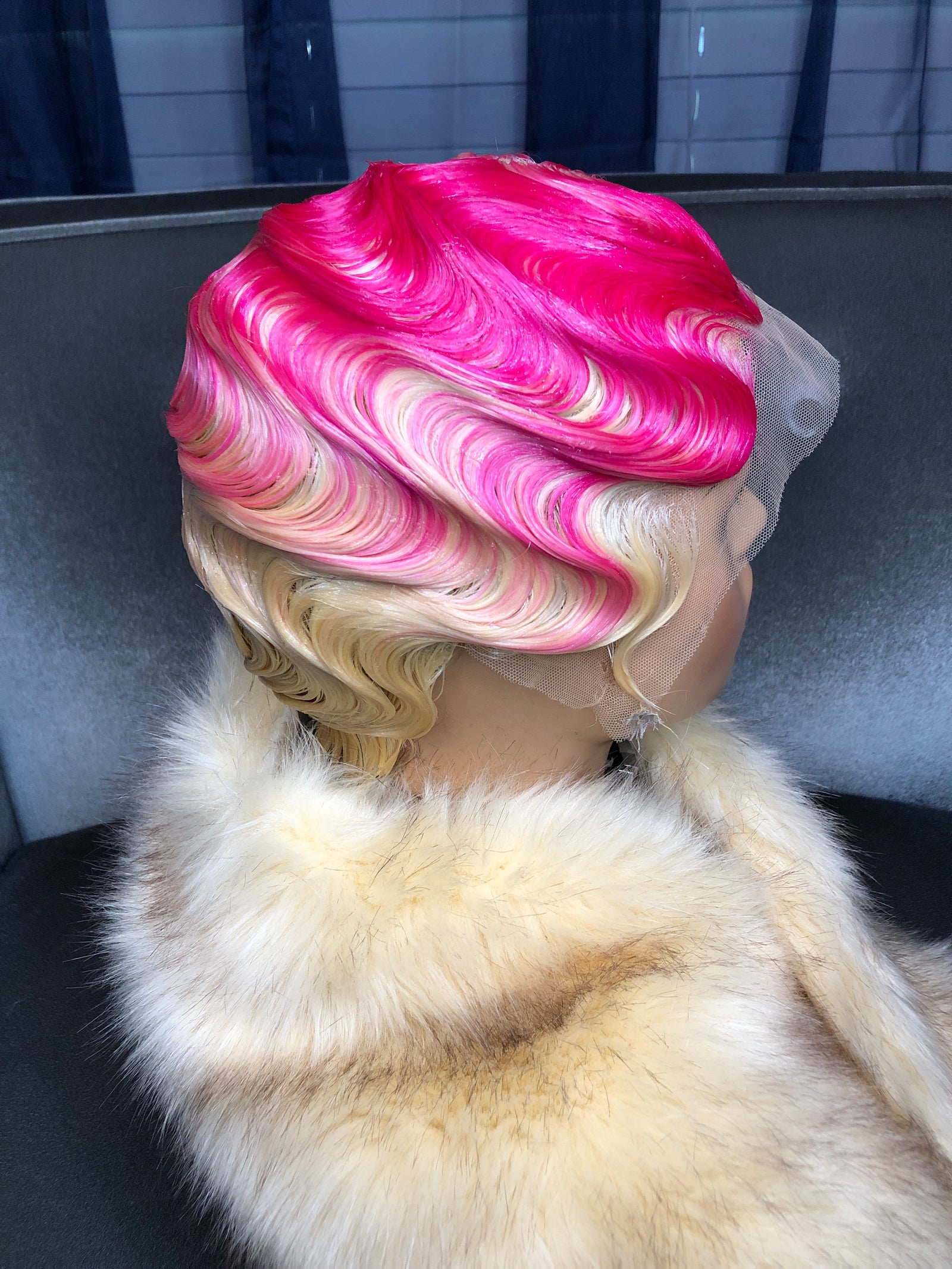 Pinky Swiss Lace Wave 613 Women's Wig