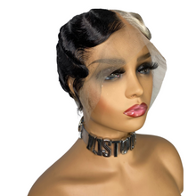 The Black Icy Finger Wave Unit Women's Wigs